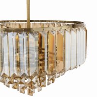 Laura Ashley Vienna 3 Light Semi-Flush Ceiling Light Champagne Crystal and Antique Brass