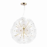 Laura Ashley Elwick 6 Light Pendant Textured Glass & Antique Brass