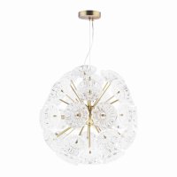 Laura Ashley Elwick 6 Light Pendant Textured Glass & Antique Brass