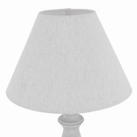 Laura Ashley Chedworth Table Lamp Concrete & Polished Nickel with Shade