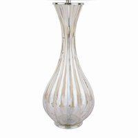Laura Ashley Nevern Table Lamp Champagne Glass & Polished Chrome with Shade