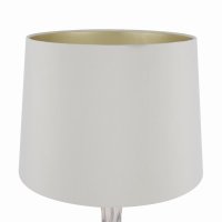 Laura Ashley Nevern Table Lamp Champagne Glass & Polished Chrome with Shade