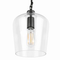 Laura Ashley Ockley Bottle Pendant Glass & Matt Black