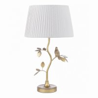 Laura Ashley Egelton Table Lamp Aged Brass and Taupe with Shade