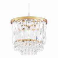 Laura Ashley Rhosill Easy Fit Pendant Crystal and Antique Brass