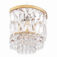Laura Ashley Rhosill Easy Fit Pendant Crystal and Antique Brass