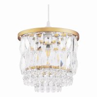 Laura Ashley Rhosill Easy Fit Pendant Crystal and Antique Brass