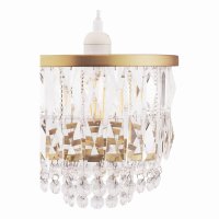 Laura Ashley Rhosill Easy Fit Pendant Crystal and Antique Brass
