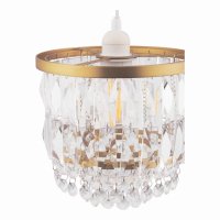 Laura Ashley Rhosill Easy Fit Pendant Crystal and Antique Brass