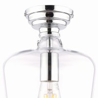 Laura Ashley Ockley Semi-Flush Polished Chrome and Glass