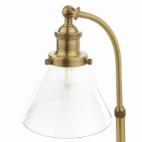 Laura Ashley Isaac Desk Lamp Antique Brass and Glass
