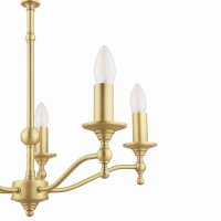 Laura Ashley Ludchurch 5 Light Armed Pendant Matt Antique Brass Fitting Only