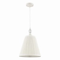 Laura Ashley Ellis Pendant Satin Cream and Crystal with Shade