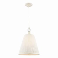 Laura Ashley Ellis Pendant Satin Cream and Crystal with Shade