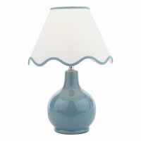 Laura Ashley Bramhope Table Lamp Blue Ceramic with Shade