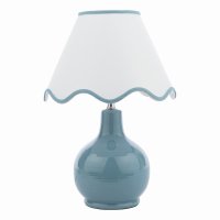 Laura Ashley Bramhope Table Lamp Blue Ceramic with Shade