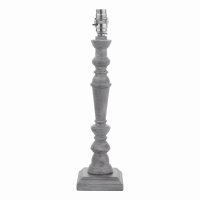 Laura Ashley Tate Table Lamp Distressed Grey and Polished Chrome Base Only