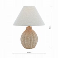 Laura Ashley Fernhill Table Lamp Matt Cream with Shade