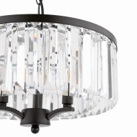 Laura Ashley Elkwood 3 Light Pendant Crystal and Black