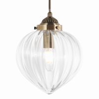 Laura Ashley Whitham Pendant Antique Brass and Glass
