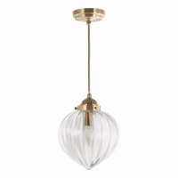 Laura Ashley Whitham Pendant Antique Brass and Glass