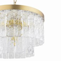 Laura Ashley Durnsford 4 Light Pendant Matt Antique Brass and Glass