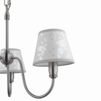 Laura Ashley Westbourne 3 Light Armed Pendant Polished Pewter with Shade