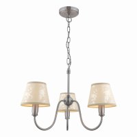 Laura Ashley Westbourne 3 Light Armed Pendant Polished Pewter with Shade