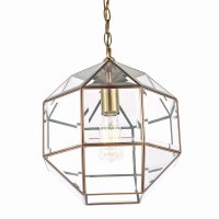 Laura Ashley Blackwell Pendant Antique Brass Glass