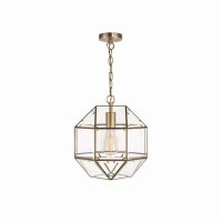 Laura Ashley Blackwell Pendant Antique Brass Glass