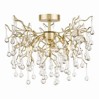 Laura Ashley Willow 3lt Semi Flush Satin Champagne Crystal