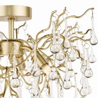 Laura Ashley Willow 3lt Semi Flush Satin Champagne Crystal