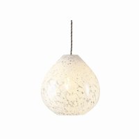 Laura Ashley Confetti Easy Fit Pendant White Art Glass and Polished Chrome