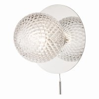 Laura Ashley Prague Bathroom Wall Light Glass Polished Chrome IP44