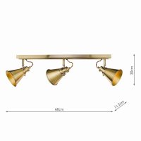 Laura Ashley Rufus 3lt Bar Spotlight Antique Brass