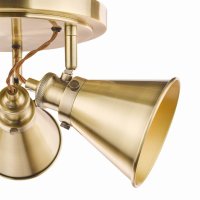 Laura Ashley Rufus 3lt Plate Spotlight Antique Brass
