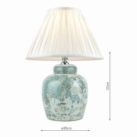 Laura Ashley Elizabeth Ceramic Table Lamp with Bird Print Design Base Only