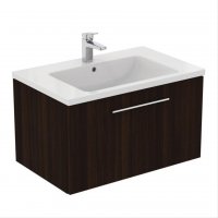 Ideal Standard i.life B Wall Hung 80cm 1 Drawer Coffee Oak Vanity Unit