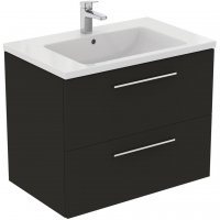 Ideal Standard i.life B Wall Hung 80cm 2 Drawer Matt Carbon Grey Vanity Unit