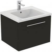 Ideal Standard i.life B Wall Hung 60cm 1 Drawer Matt Carbon Grey Vanity Unit