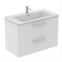 Ideal Standard i.life B Wall Hung 100cm 2 Drawer Matt White Vanity Unit