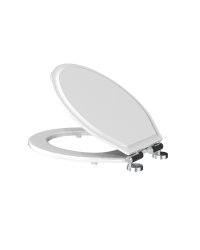 Tavistock Secure Fix Toilet Seat with Chrome Hinges - White
