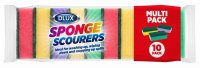 10 Pack Colour Sponge Scourers