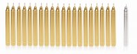 Premier Decorations Mini Candles 10cm (Pack of 20) - Assorted Gold/Silver