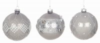 Premier Decorations Pearl Grey Deco Ball 80mm - Assorted