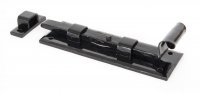 Black 6" Straight Door Bolt