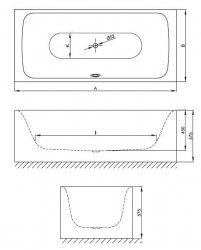 Bette Lux Silhouette Rectangular Bath 180 x 80cm