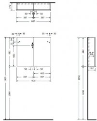 RAK Joy 80cm 2 Door Mirror Cabinet