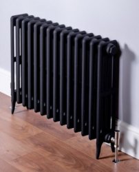 DQ Heating Cast Iron Hawkshaw 460 x 1110mm 4 Column Black Primer Radiator