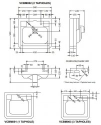 BC Designs Victrion 540mm Basin & Traditional Stand
